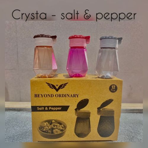 Crystal Salt and Pepper Shaker, Pattern : Plain