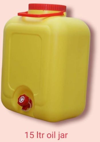 Yellow 15 Liter Plastic Oil Jar, For Pharma Packings