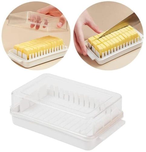 Butter Storage Cutter Dish With Lid, Feature : Washable, Fine Finished