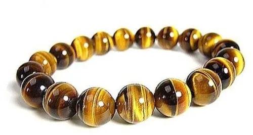 Tiger Eye Bracelet, For Hand, Color : Brown