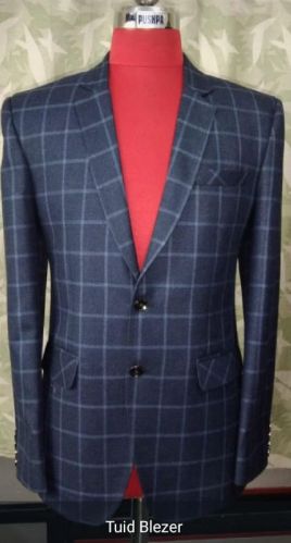 Checked Cotton Mens Designer Tweed Blazer, Technics : Attractive Pattern