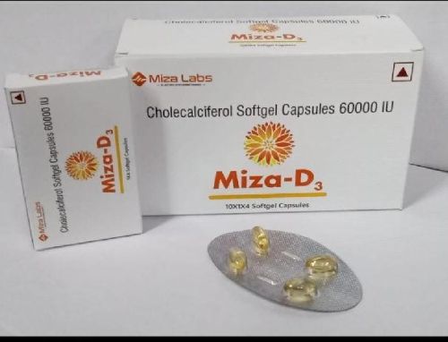 Miza-D3 Softgel Capsules, For Hospital, Clinical, Grade Standard : Medicine Grade