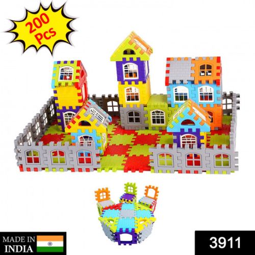 Rectangular Plastic House Blocks Toy, For Kids Playing, Size : 27x30x6 Cm