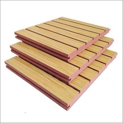 Square Acoustic Wooden Slab, Color : Brown