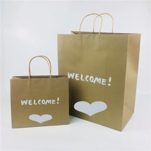 Printed Brown Kraft Paper Bags, Feature : Durable, Easy To Carry