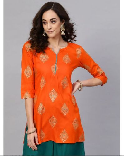 Printed Kurti, Type : Embroidered