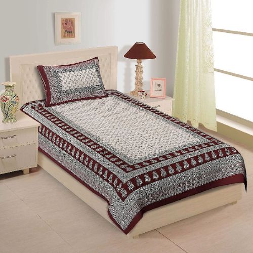 Cotton Single Bed Sheets, For Home, Hotel, Feature : Anti-Shrink, Anti-Wrinkle, Comfortable