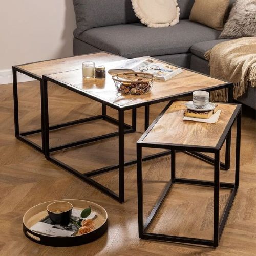 Nesting Coffee Table Set Of 3 In Small And Big Size