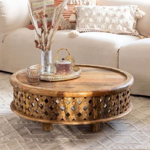 Polished RIYADH WOOD COFFEE TABLE, For Garden, Home, Hotel, Restaurant, Style : Contemproray, Modern