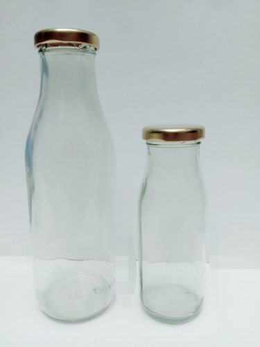 Transparent Milk Glass Bottle