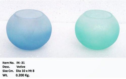 Glass Poly T-Light Candle Holder, For Home Decoration, Pattern : Plain