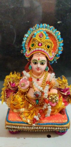 Polished Kuber Ji Terracotta Statue, For Pooja, Size : 6 Inch