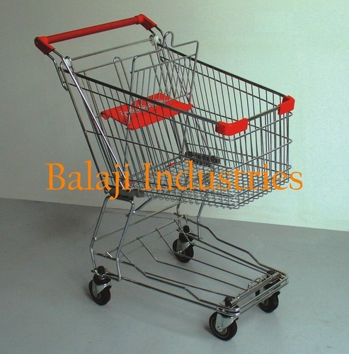 Stainless Steel Supermarket Shopping Trolley