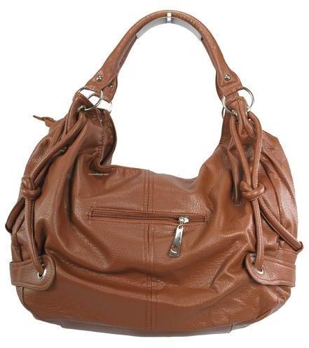 Plain Ladies Leather Handbags, Closure Type : Zipper