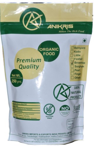 Browntop Millets, For Organic, Packaging Size : 21X15