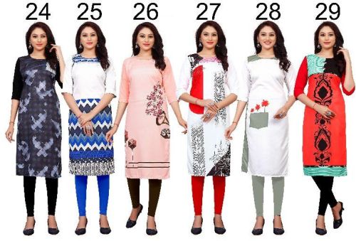 Kokil Printed Crepe Kurti, Size : S, M, L, XL, XXL