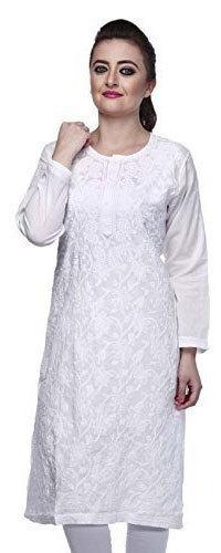 Ladies Chikan Kurti, Size : XL, XXL, XXXL