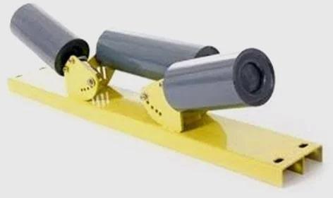 Diamond Rubber Polished Fixed Conveyor Roller, Color : Grey