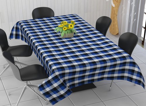 Checked Cotton Table Cover, Shape : Rectangular