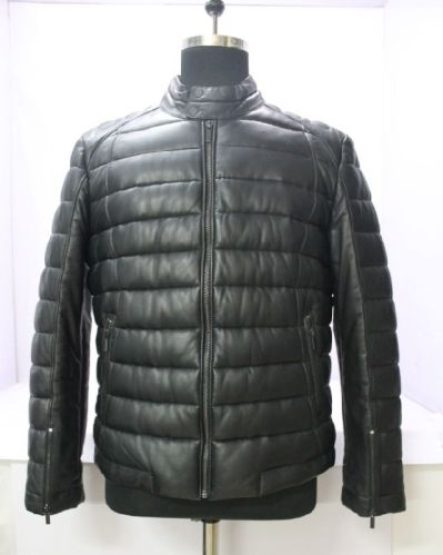 Plain Ladies Leather Quilted Jacket, Technics : Machine Made