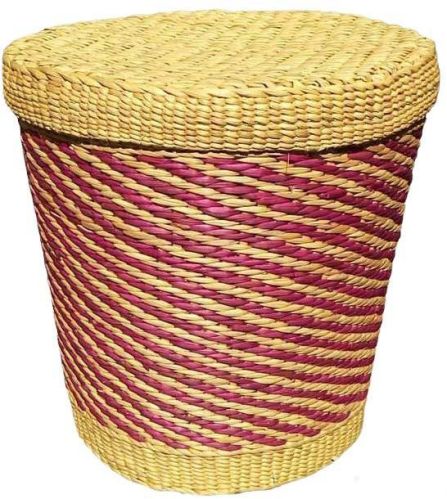 Round Straw Multi Purpose Bin, For Storage, Size : Standard