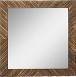 Polished Wooden Square Mirror Frame, For Home, Hotel, Pattern : Plain