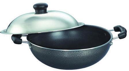 Non Stick Kadai, Color : Black