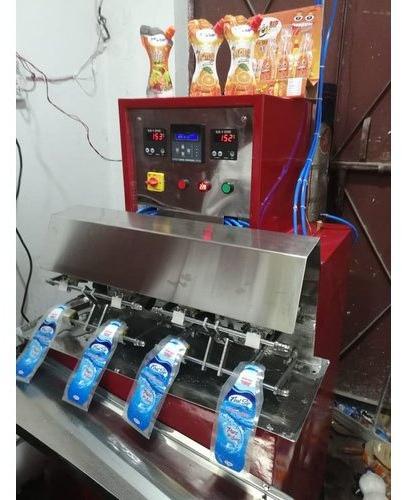 Sun Shine Electric Mild Steel Juice Pouch Packing Machine, Voltage : 220V