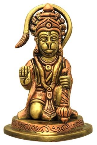 Brass Hanuman Statue, Color : Brown