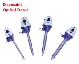 Color Coated Plastic Trocar Optical Disposable EndoAxl, For Clinical, Hospital, Surgical Room