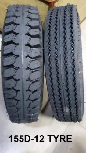 155D-12 TYRE, Color : Black