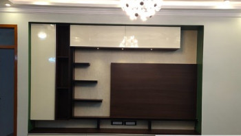 Plywood TV Unit, Color : Customized