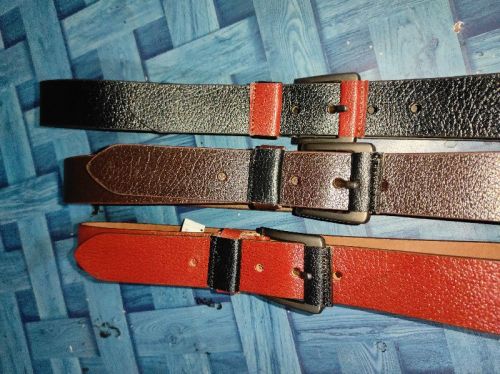 Zink Polished tf002 Leather Belt, For Military, Army, Security, Certification : Factory