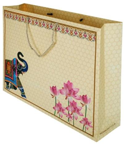 Printed Paper Gift Bag, Color : Multi Color