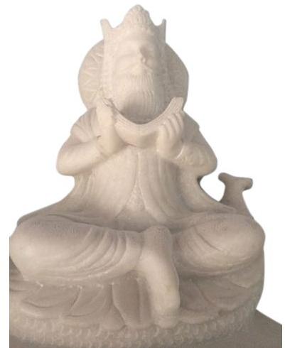Polished Marble Jhule Lal Statue, For Dust Resistance, Shiny, Size : 12 Inch