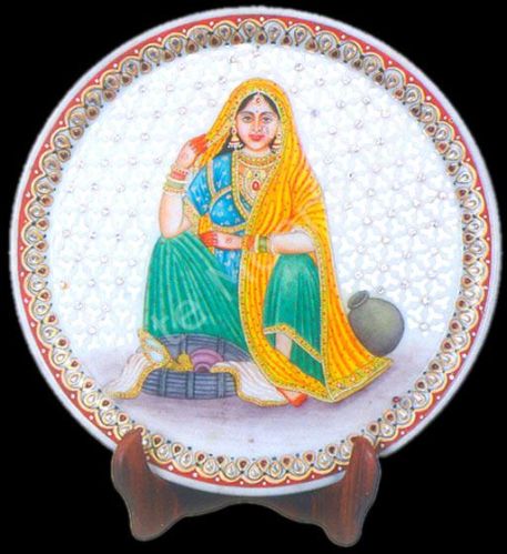 Polished Printed Marble Plates, Technics : Machine Made