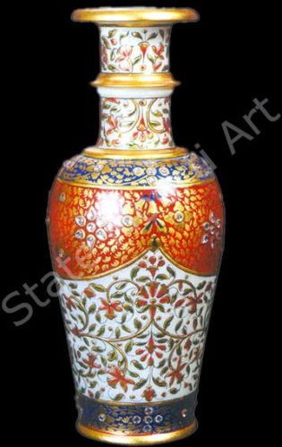 Round Polished Marble Pots, For Decoration, Style : Contemporary