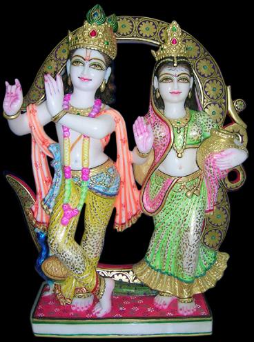 Marble Radha Krishna Statue