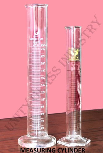 Cylindrical Glass Measuring Cylinder, Color : Transparent