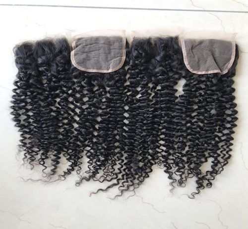 Deep Curly Human Hair Closure, For Parlour, Personal, Length : 10-20Inch