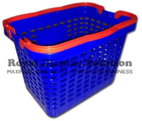 Plastic Supermarket Shopping Basket, Color : Red, Black