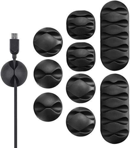 Cable Clips, Color : Black