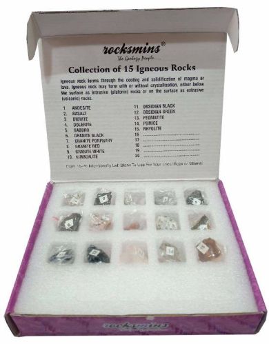 Rocksmins Collection Of 15 Igneous Rocks IR15PT