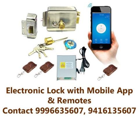 Electronic Lock With Wifi Power Supply (Mobile App) & 3 Remotes