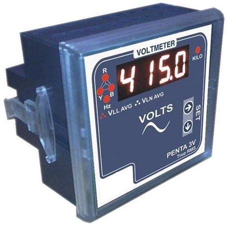 Digital Three Phase Volt Meter, Size : 96X96MM