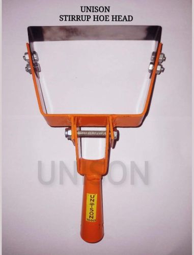 UNISON Square Polished Mild Steel Draw Hoe Stirrup Head, For Garden Use, Handle Length : 6inch
