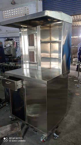Stainless Steel Shawarma Machine, Size : 900 X 600 X 1650 Mm