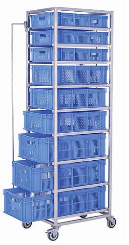 Stainless Steel Vegetable Rack Trolley, Color : SILVER