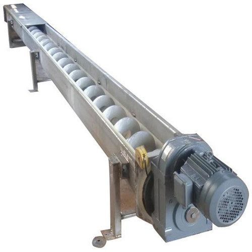 Devikrupa Polished Motor Stainless Steel Screw Conveyor