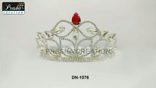 Brass Bridal Tiara, Size : 4.5'approx